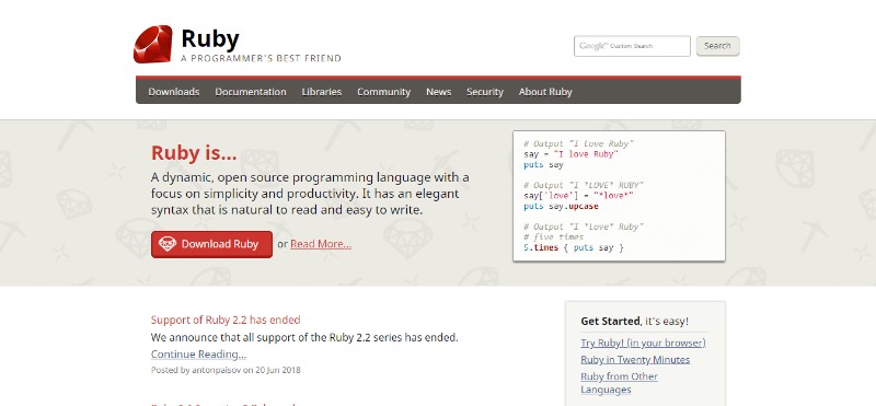 ruby_programming_language 9 Web Technologies Every Web Developer Must Know