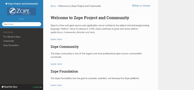 welcome_to_zope_project_and_community_-_zope_project_and_community_documentation The best Python frameworks you can use in web development