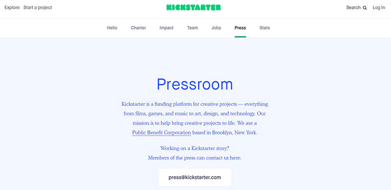 kickstarter Impressive startup press kit examples to use as inspiration