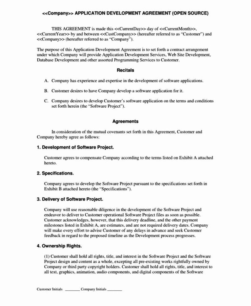Software Contract Template