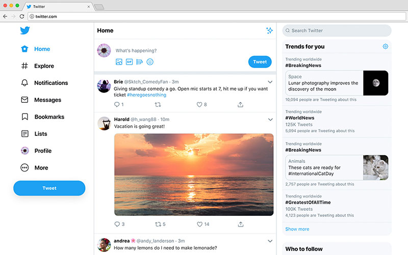 Business Pivot Examples - Twitter