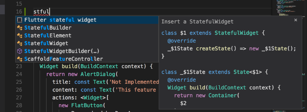 snippets-1 The Best IDE for Flutter That You Can Use Right Now