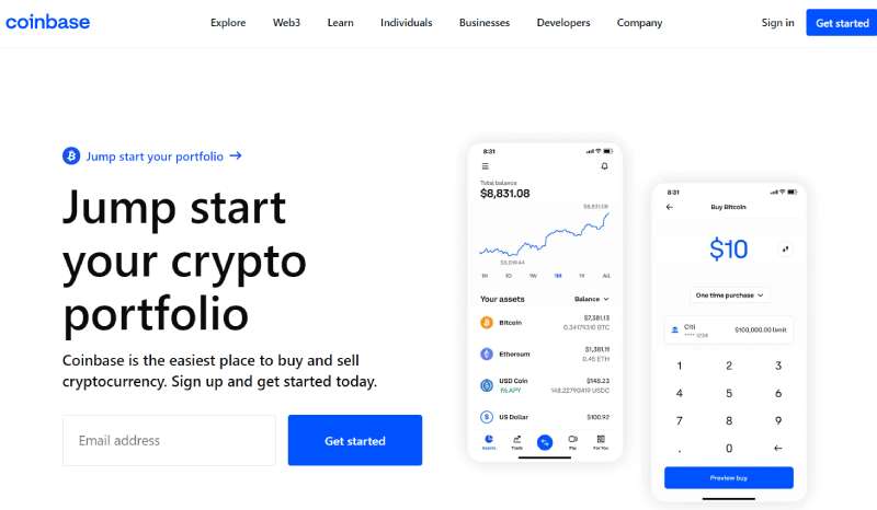 Coinbase-homepage The Most Interesting Tech Companies in the Bay Area