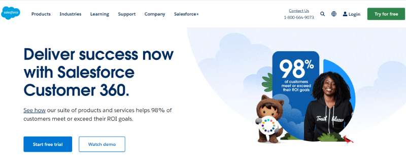Salesforce-homepage The Most Interesting Tech Companies in the Bay Area
