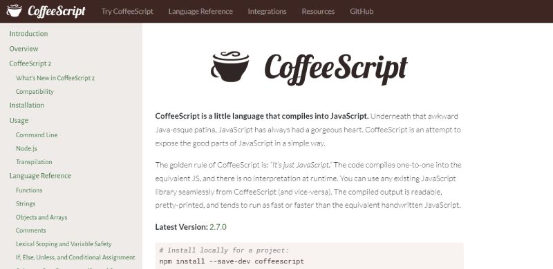 CoffeeScript-1 19 JavaScript Alternatives That are Taking Over the Dev Scene