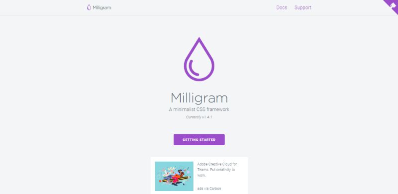 Milligram The 17 Top Bootstrap Alternatives for Web Designers