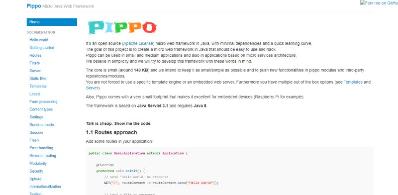 Pippo A Fresh Take on Java: The 17 Most Promising Spring Alternatives