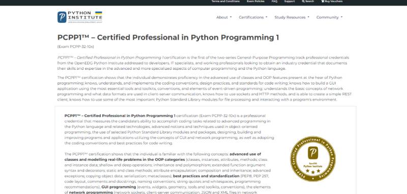 Certified-Professional-in-Python-Programming-1-PCPP-32-1 Python Certification Examples For A Better Resume