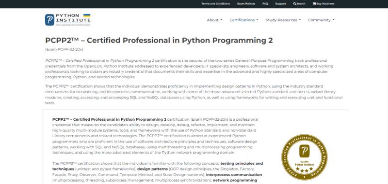 Certified-Professional-in-Python-Programming-2-PCPP-32-2 Python Certification Examples For A Better Resume