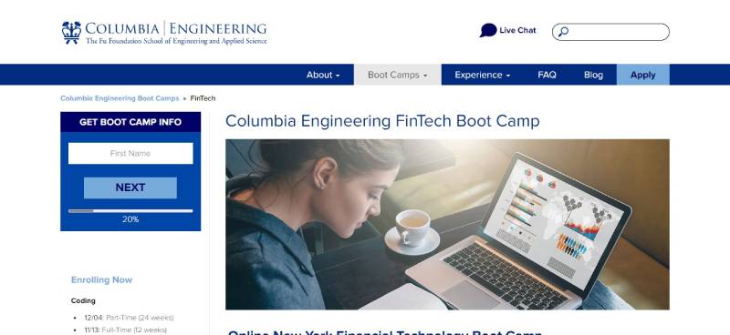 Columbia-Engineering-FinTech-Boot-Camp Fintech Bootcamp Options You Should Be Checking Out