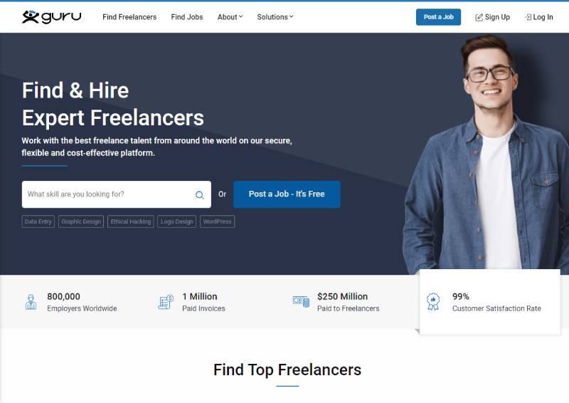 Guru Best Apps Like Fiverr For Freelancers and Business Owners