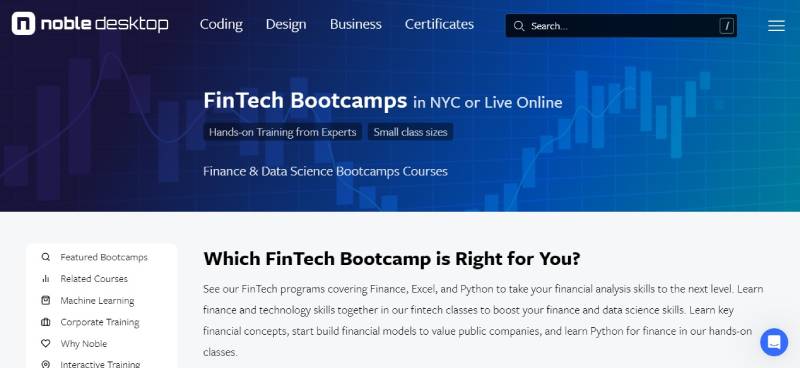 Noble-Desktop-FinTech-Bootcamp Fintech Bootcamp Options You Should Be Checking Out