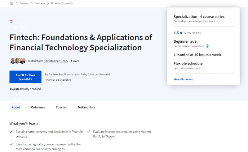 Fintech_-Foundations-and-Application-of-Financial-Technology-_-Coursera The Best Fintech Courses You Can Take: 9 Examples