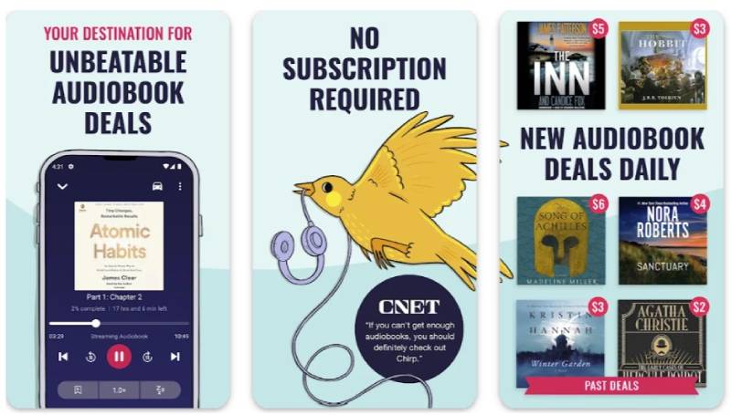 Chirp-Audiobooks 11 Apps Like Audible That Are A Must Try