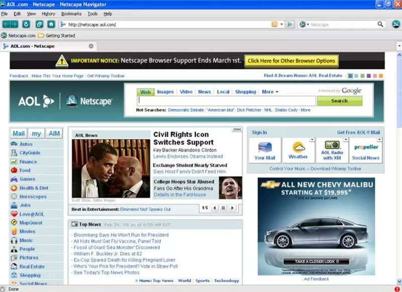 Netscape-Navigator Surfing to Oblivion: What Happened to Netscape?