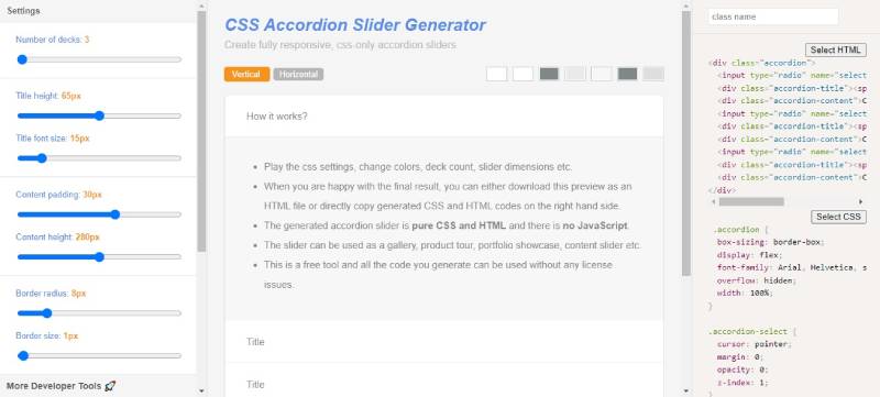 CSS-Accordion-Slider-Generator Unlocking Efficiency: Top CSS Generators To Try