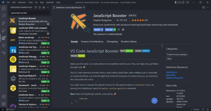 JavaScript-Booster Optimize Your Workflow: Top VS Code JavaScript Extensions