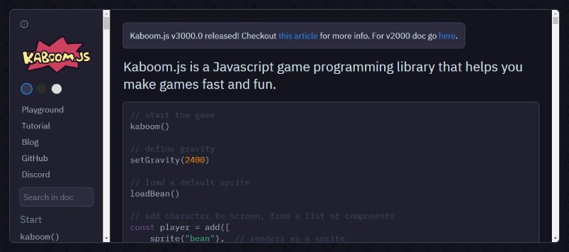 Kaboom.js_ Create Your Game: The Best JavaScript Game Engines