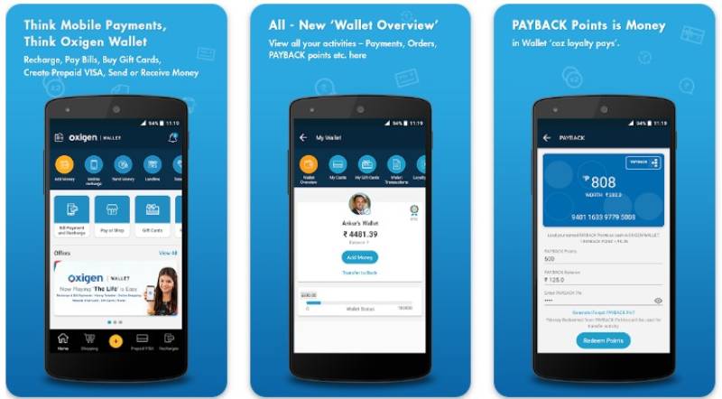 Oxigen-Wallet Convenient Payments: Mobile Wallet Apps Like Paytm