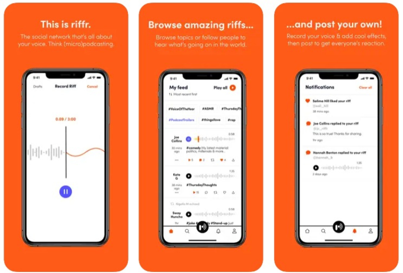 Riffr Voice and Connect: Social Apps Like Clubhouse