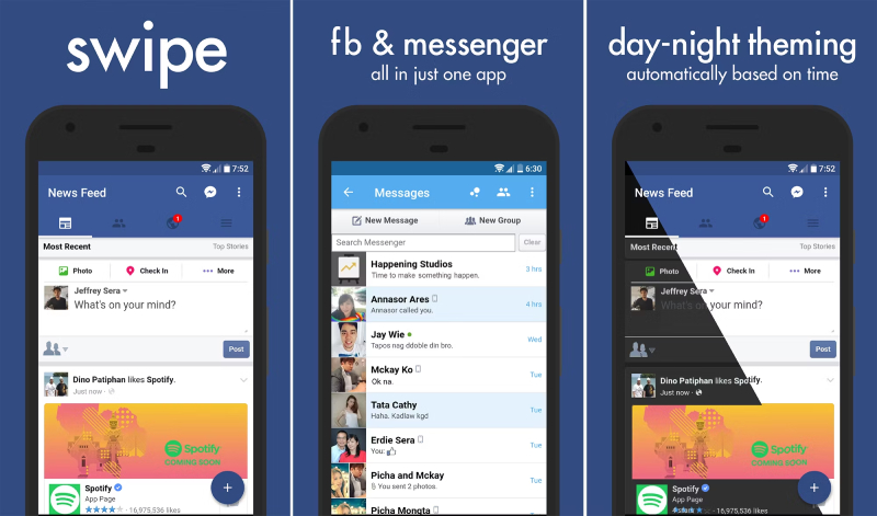 Swipe-for-Facebook Stay Connected With Messaging and Chat Apps Like Messenger