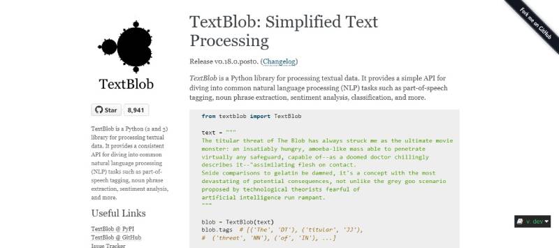 TextBlob Language Processing with Python: Best NLP Libraries