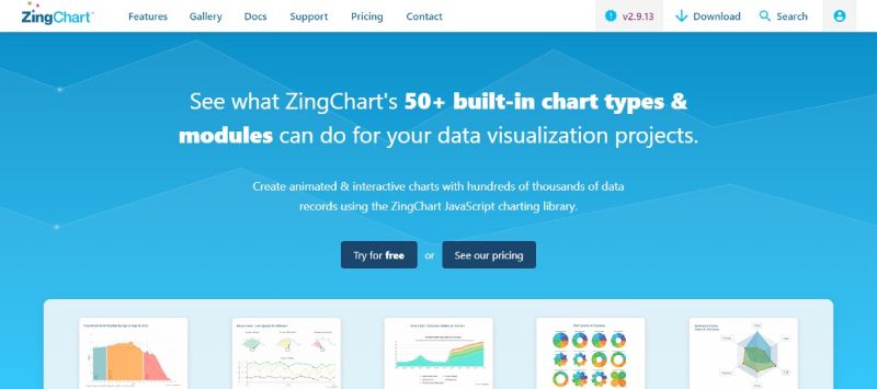 ZingChart Data at a Glance: Top JavaScript Charting Libraries