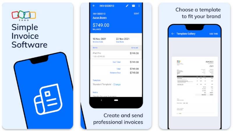 Zoho-Invoice Business on the Go: Accounting Apps Like QuickBooks