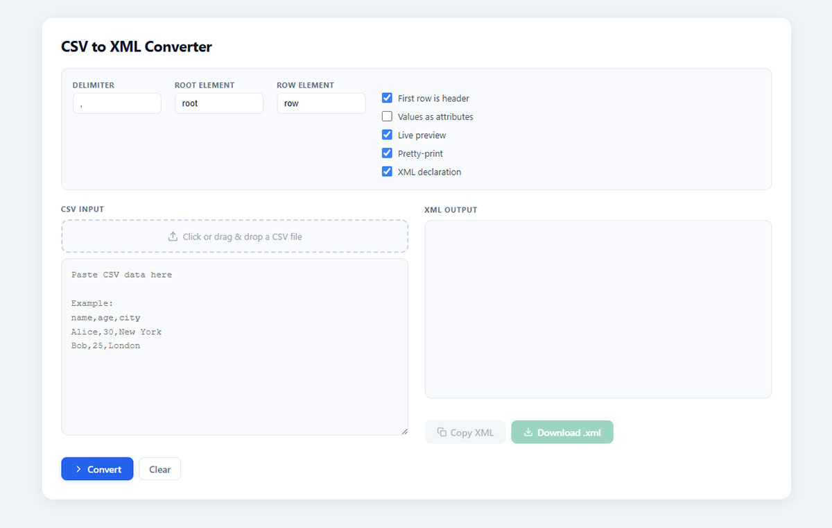 CSV to XML Converter by TMS Outsource