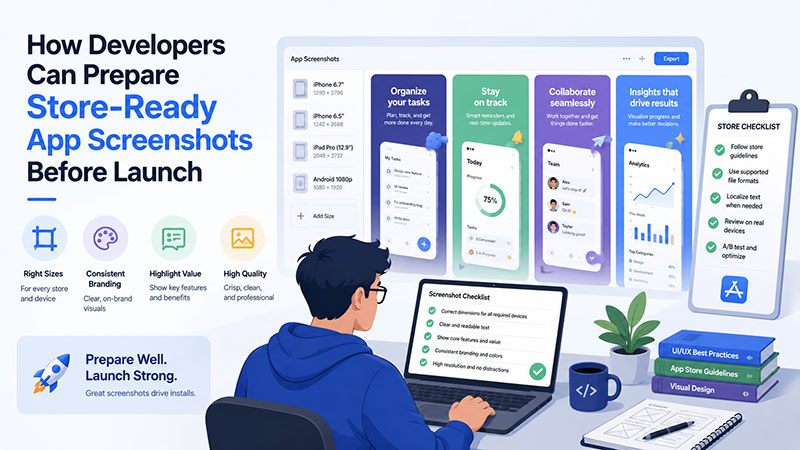 How Developers Can Prepare Store-Ready App Screenshots Before Launch