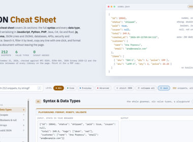 JSON Cheat Sheet